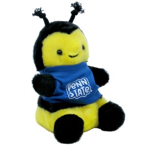 plush palm pals bumblebee with Penn State t-shirt